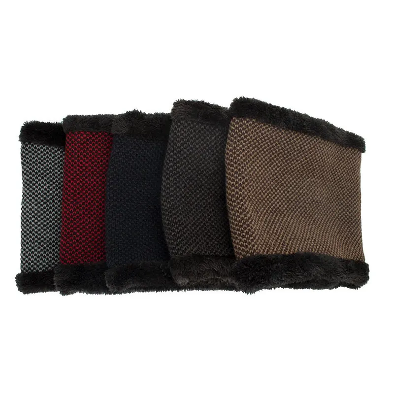 Zhongmei's new autumn and winter style fleece-lined hidden button matching warm neck warmer