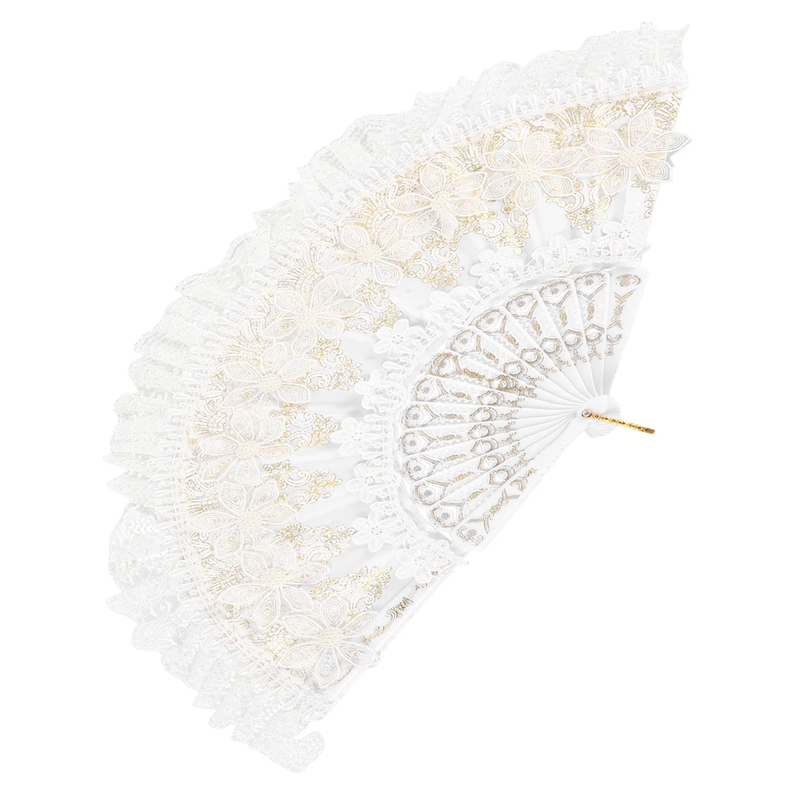 

Lace Folding Fan Handheld Retro Chinese Design Foldable Fan for Women Dancing Prop Wall Decoration Bridal Party Accessory