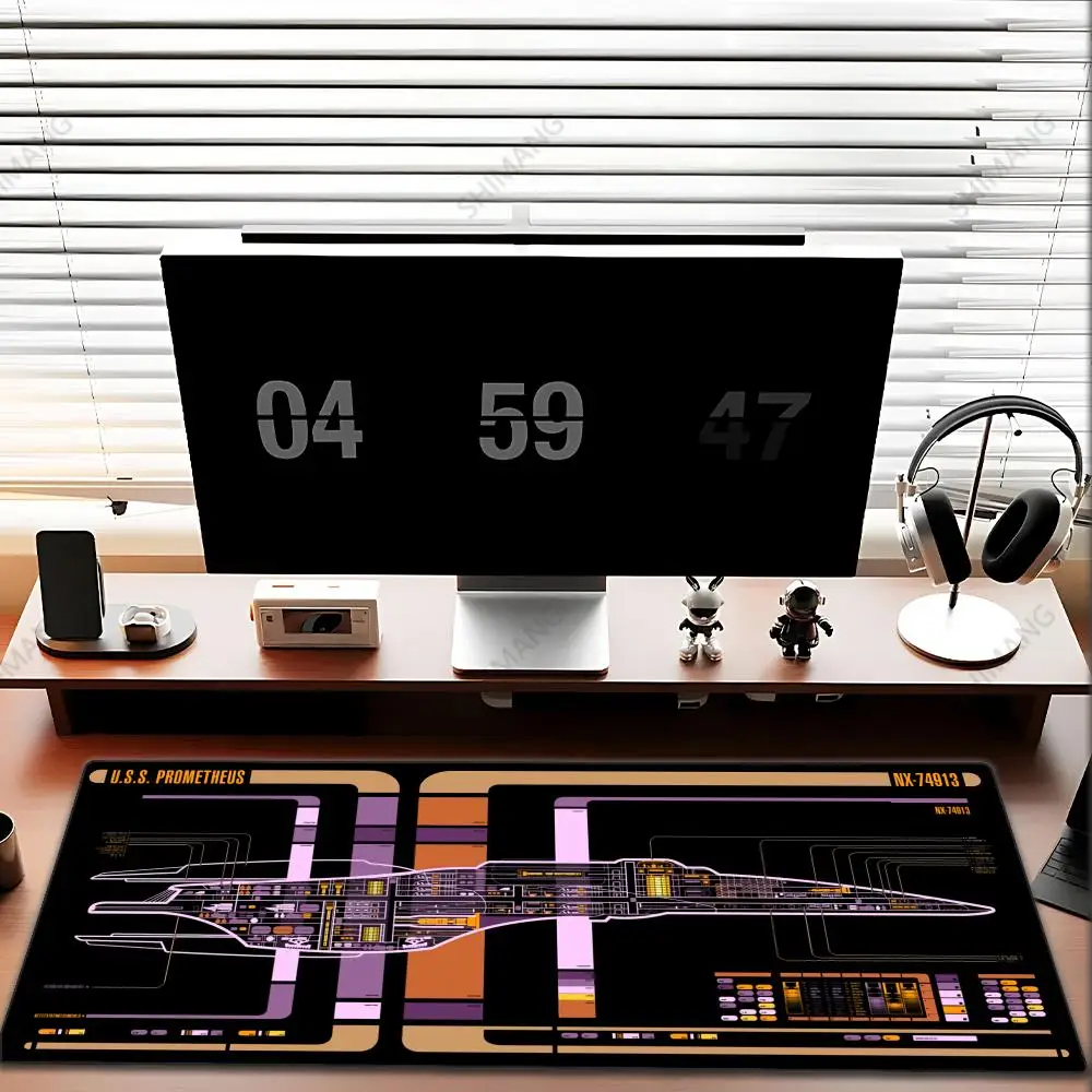 Sci Fi Console Display Table Mat, Jumbo Gamer Mouse Pad, Laptop Pad, Computer Accessories, Game Room Decor, Sci Fi Gifts
