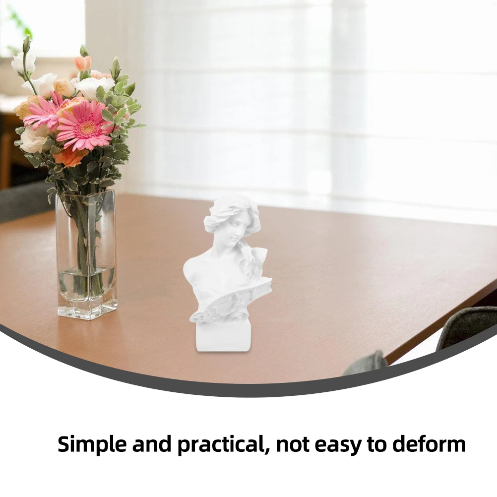 

2pcs Resin Bust Statue Portrait Sculpture Exquisite Decorative Craft Home Table Decoration Retro Modern Design Desktop Ornament