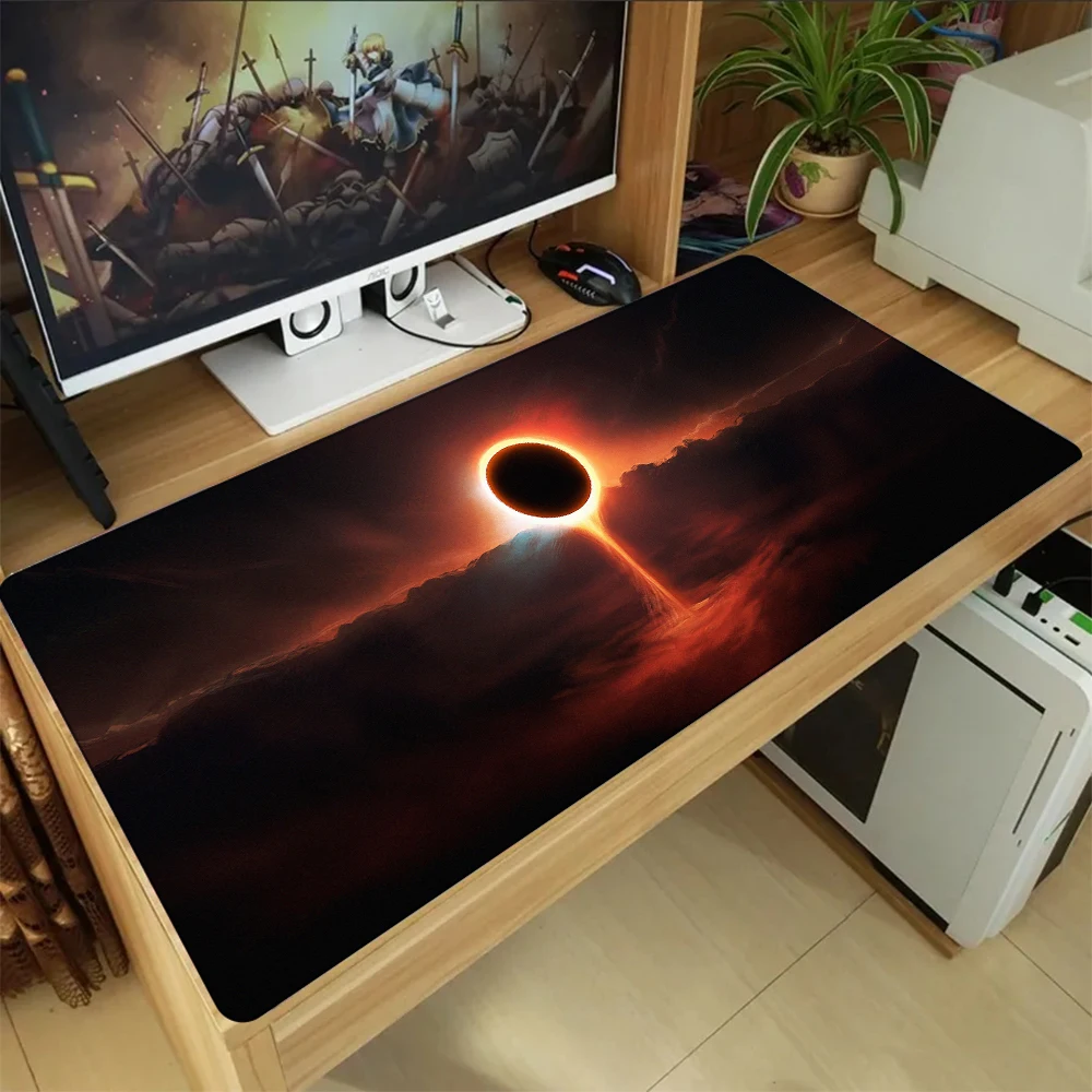 Black Hole Sun Mouse Pad Desk Desktops Office Accessories Laptop Gamer Desk Mat Keyboards Mousenpad Carpet for Mouse Mats