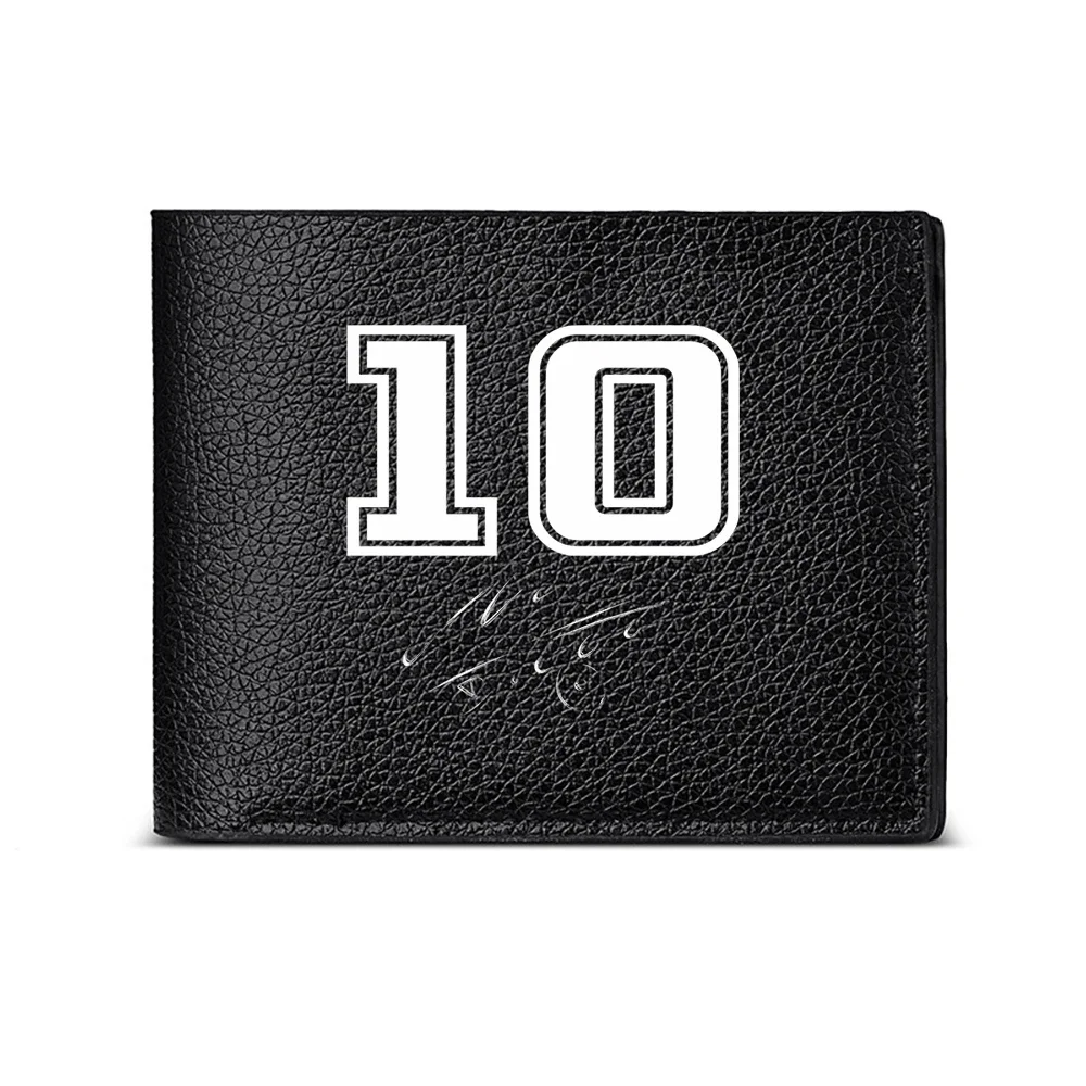 Number Ten Signature Design Men's Wallet Card Holder Casual Business Fashion Print Style Accessory
