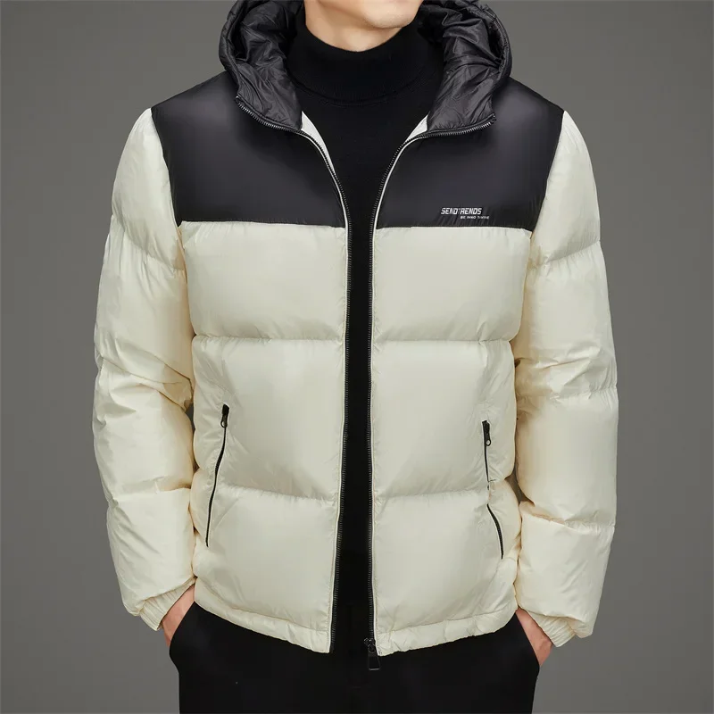 

Designer Male Winter Brand Hooded Short Down Jacket Luxury Duck Down Men's Lightweight Padding Winter Jacket for Men Coat