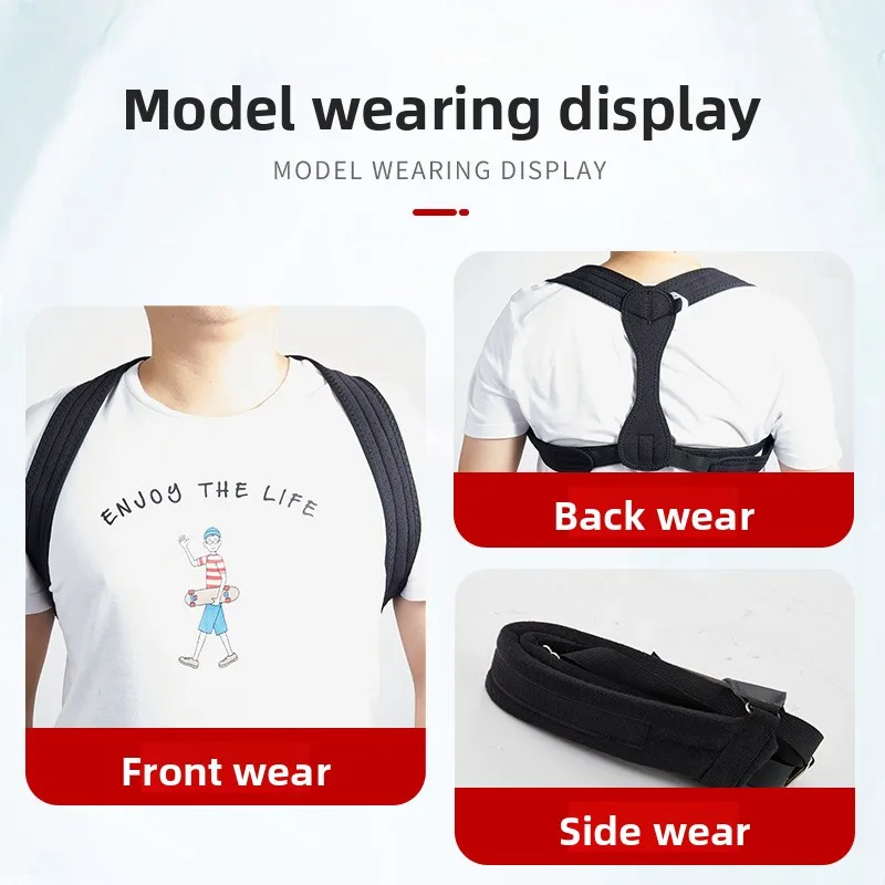 2 Stück Schnallentyp Buckel-Korrekturgürtel Hilfsschultergurt Bequemes, atmungsaktives Tauchmaterial Unisex