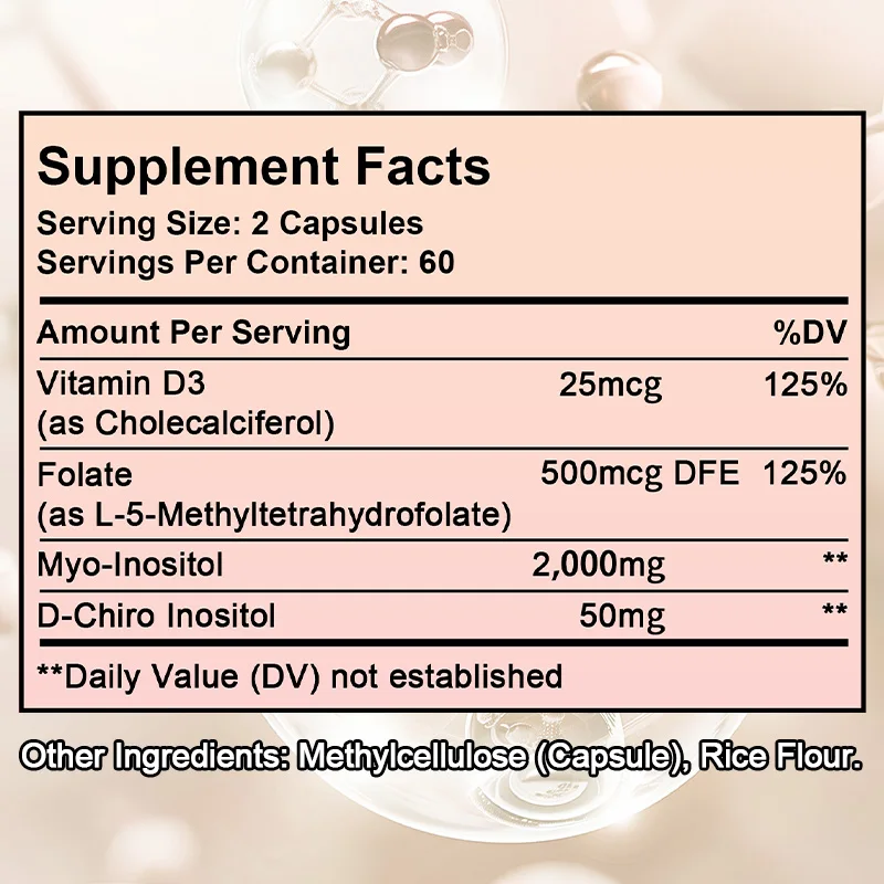 Inositol (MYO) وD-chiro-inositol - يساعد على الحفاظ على توازن المزاج، ودعم صحة المرأة، وتقوية الجهاز المناعي