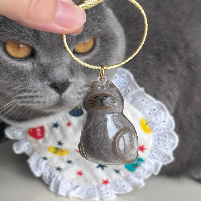 

Dog Hair Storage Cute Pendant Keychain Bag Pendant Couple Car Key Chains Jewelry Souvenir Collection Gift Decoration Accessories