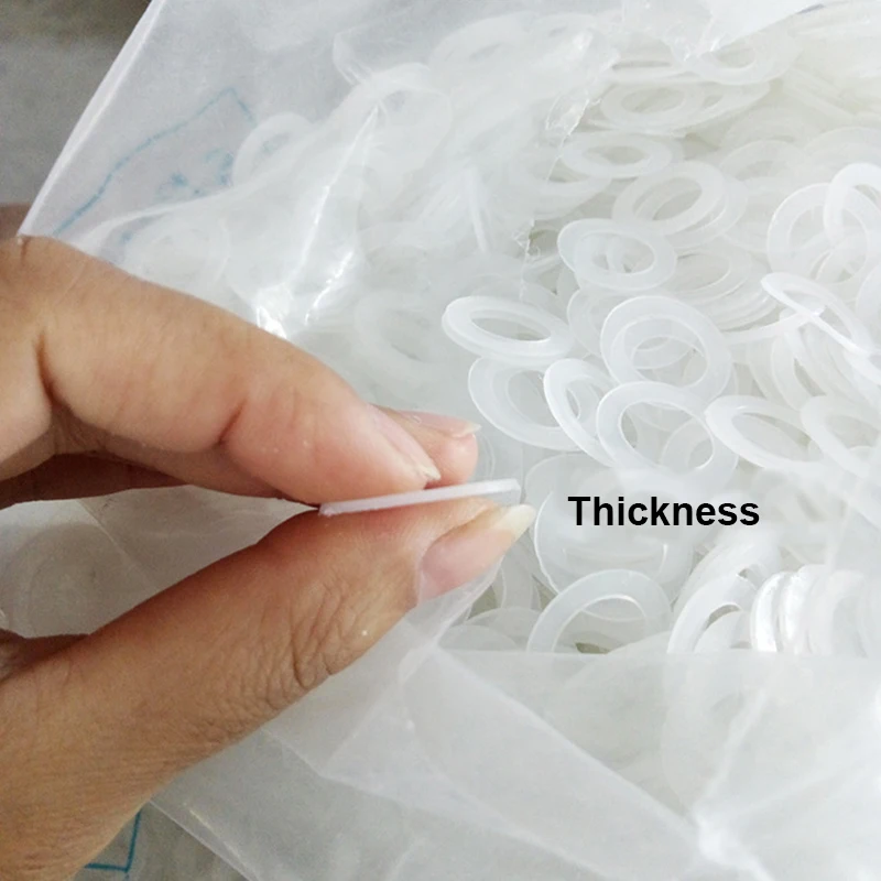 100pcs Silicone Washer Shim Spacer Washer Gasket Rings Eyelets O-Ring Flat DIY clothing Material