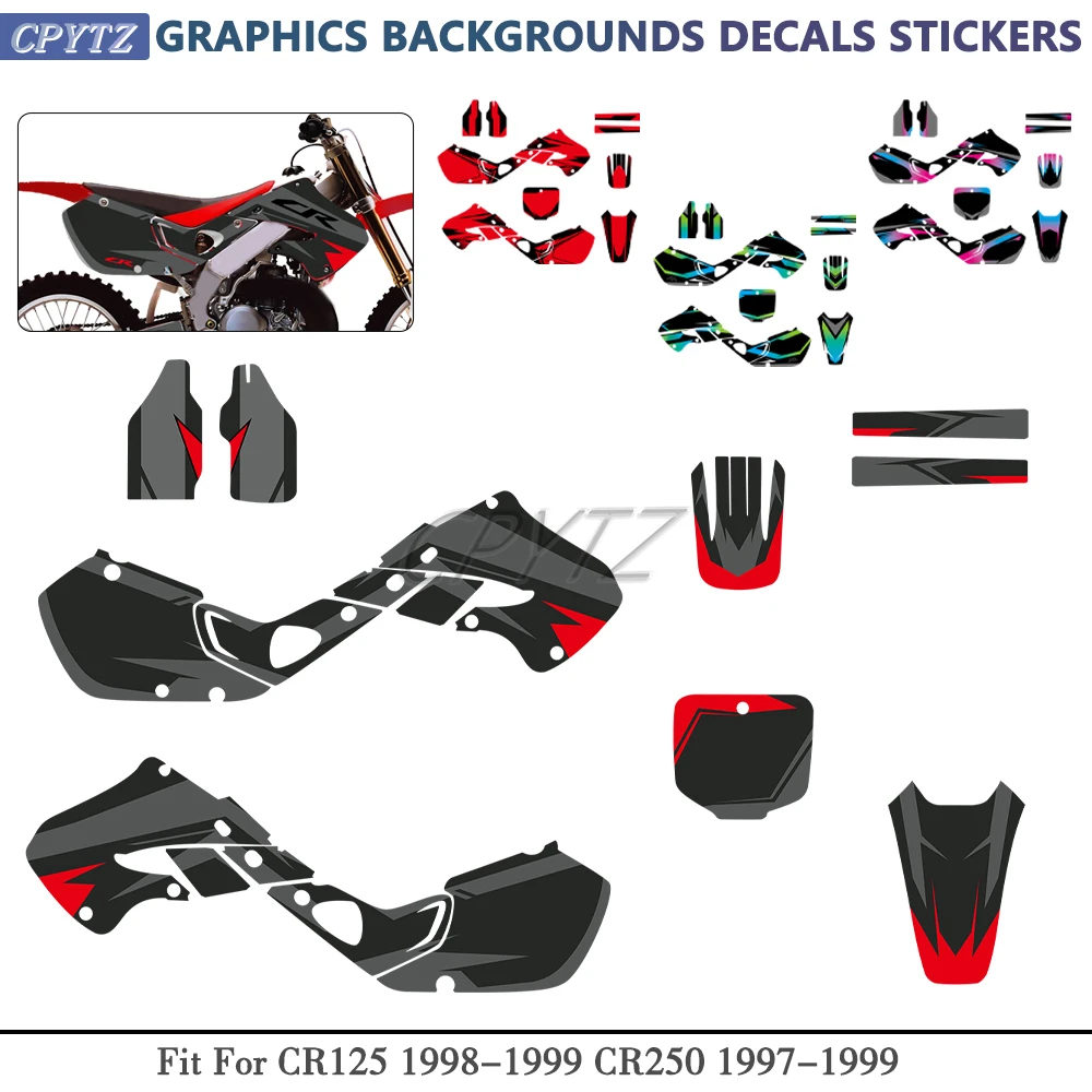 cr125-1998-1999-cr250-1997-1999-cr-125-250-オートバイグラフィック-背景デカールラベルキットカスタム番号に適合