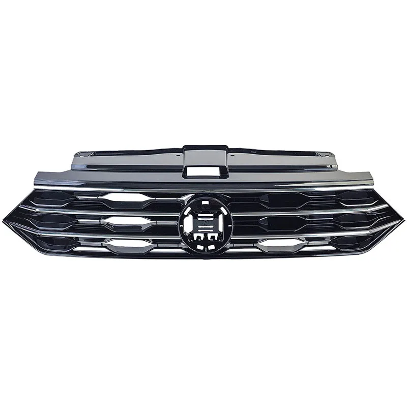 FOR Volkswagen T-ROC 2017-2021 Front Bumper Radiator Grille, High-gloss Black Finish With Chrome Trim OE 2GD 853 651