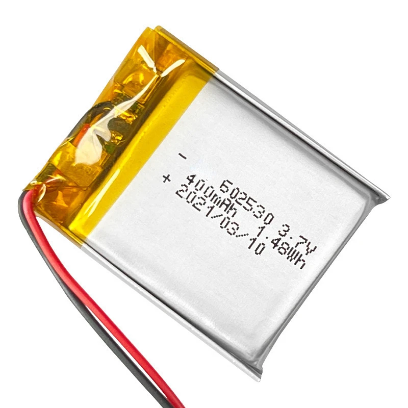 602530 3.7v 400mAh Polymer Lithium Battery Suitable for Intelligent Cervical Massager Voice Controlled Light Corridor Monitor