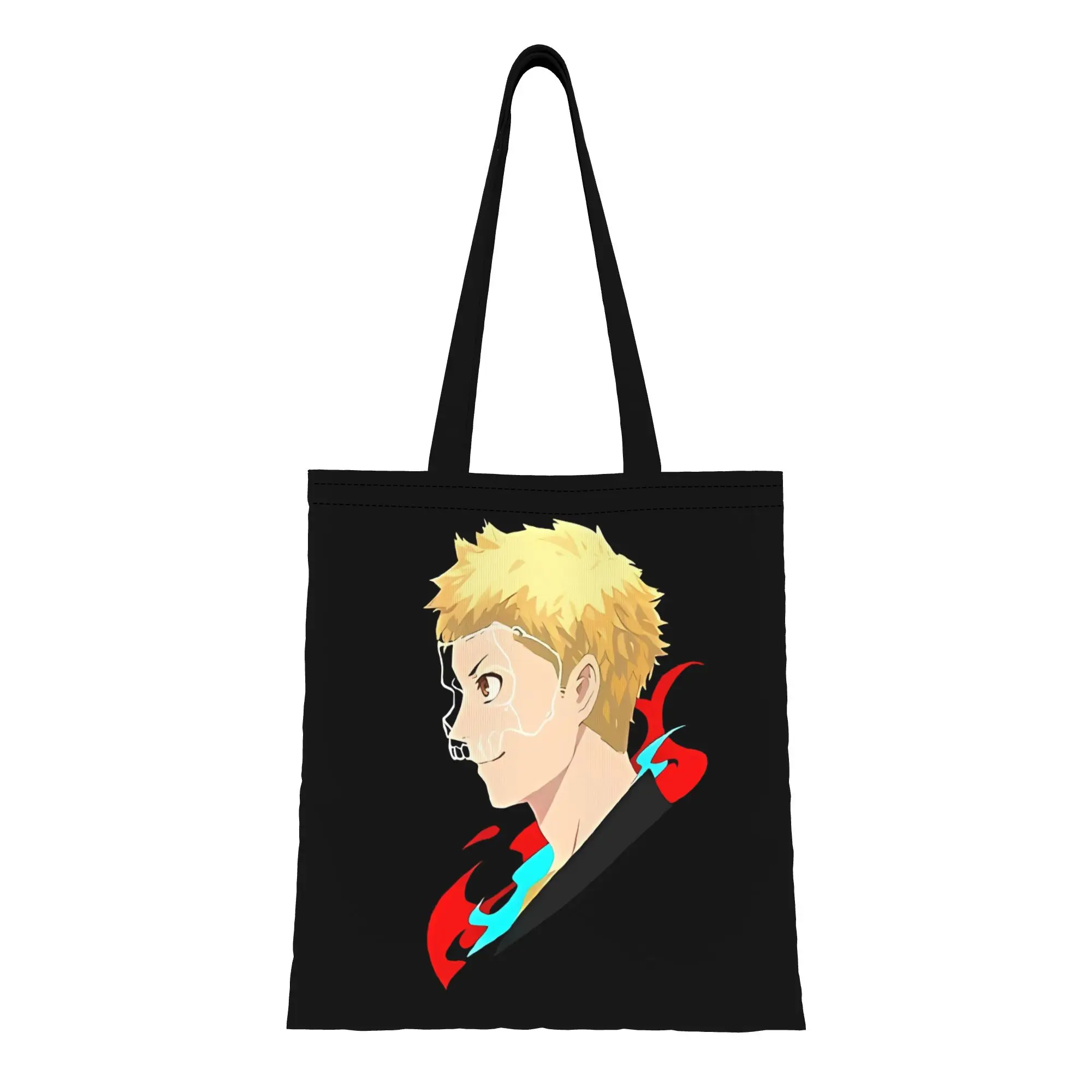 

Сумка-тоут Per sonas 5 Ryuji из холщовой ткани, идеально подходит для шопинга, путешествий, активного отдыха, прочная сумка через плечо.