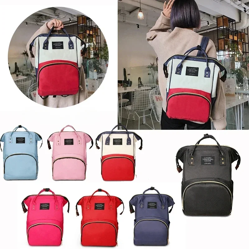 Fashion Mommy Bag Oxford Wear Resistant Portable Multi-functional Mommy Bag Diaper Bag Woman Backpack