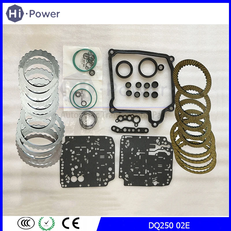 

02E DQ250 Transmission Master Repair Kit friction Steel Plate For Audi A3 Q3 TT For VW Beetle Touran Sharan Disc Overhaul Kit