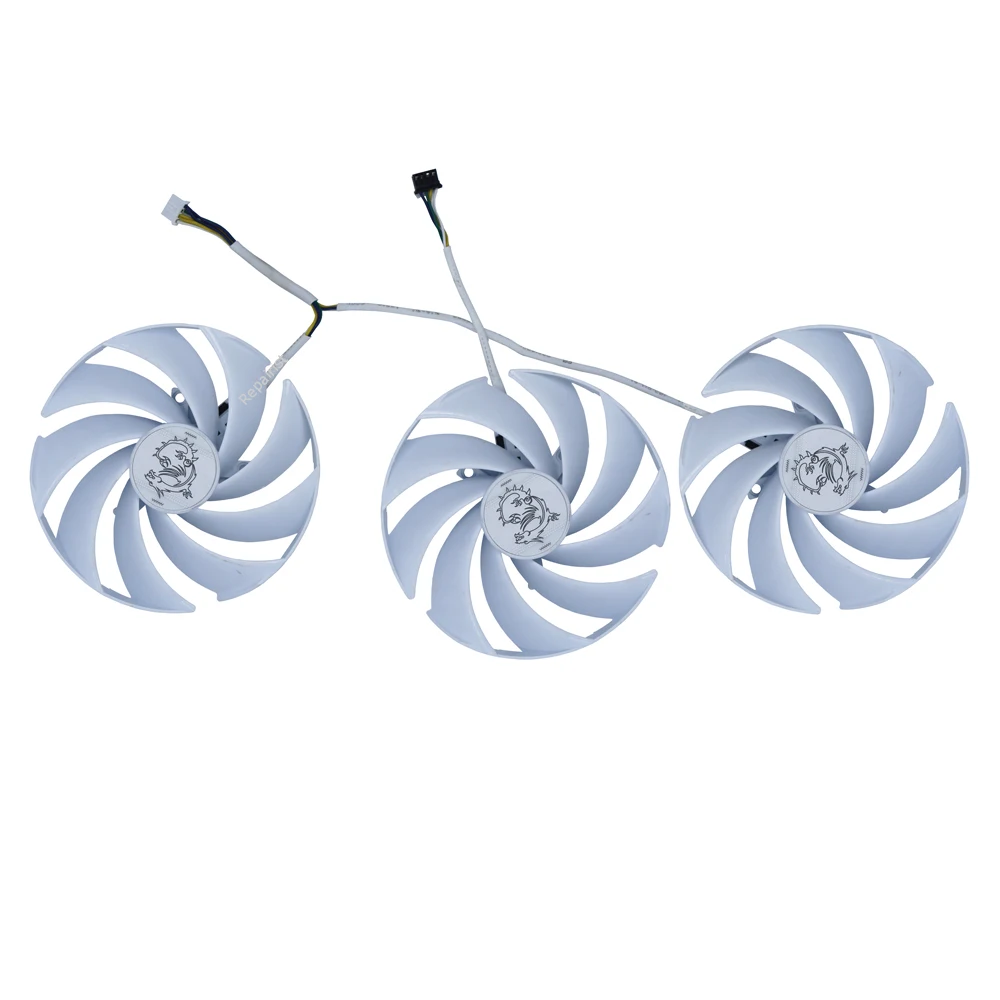 Video Cooler VGA GPU Graphics Card Cooling Fan For MSI RTX 4080 SUPER 4070Ti GAMING X SLIM WHITE 16GB,PLD10020B12H