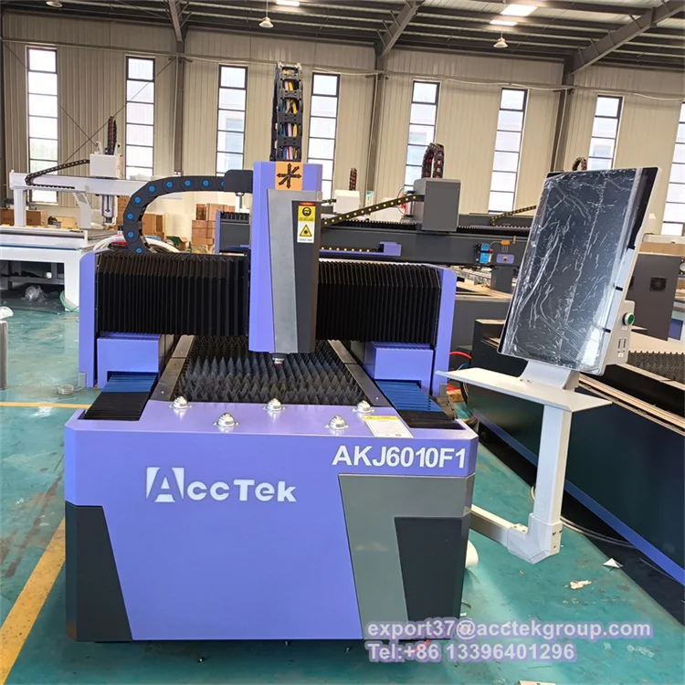 High Precision CE AKJ6010 CNC Fiber Laser Cutting Machine for Stainless Steel Carbon Steel Aluminum Metal Sheet