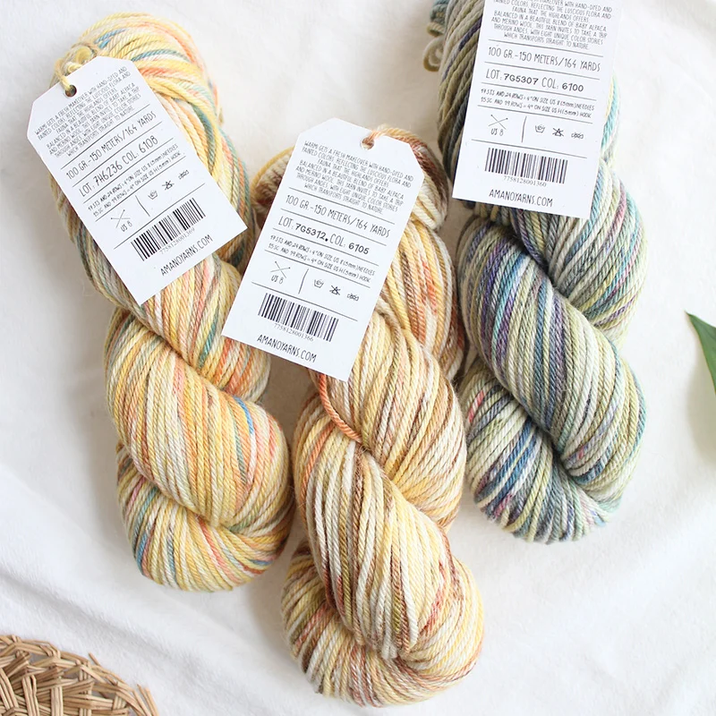 Amano  Yarn Baby Aplaca Merino Woll Handdyed Knitting Yarn