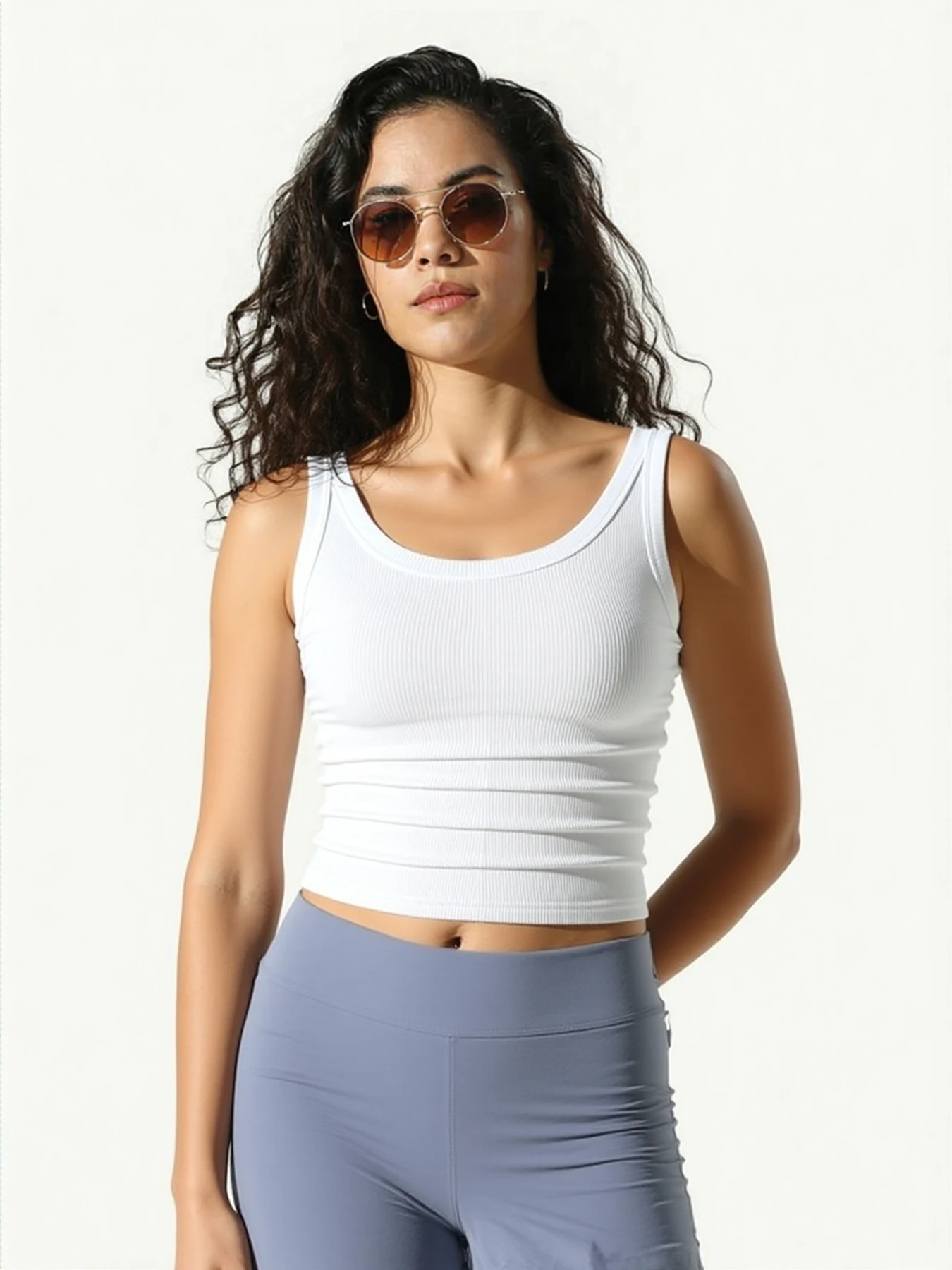 Baumwolle Solide Tank Top Frauen Ärmellose Enge Rippen Weiß Mode Stricken Weste Riemen Sommer Casual Fitness Sportliche Grundlegende Kleidung