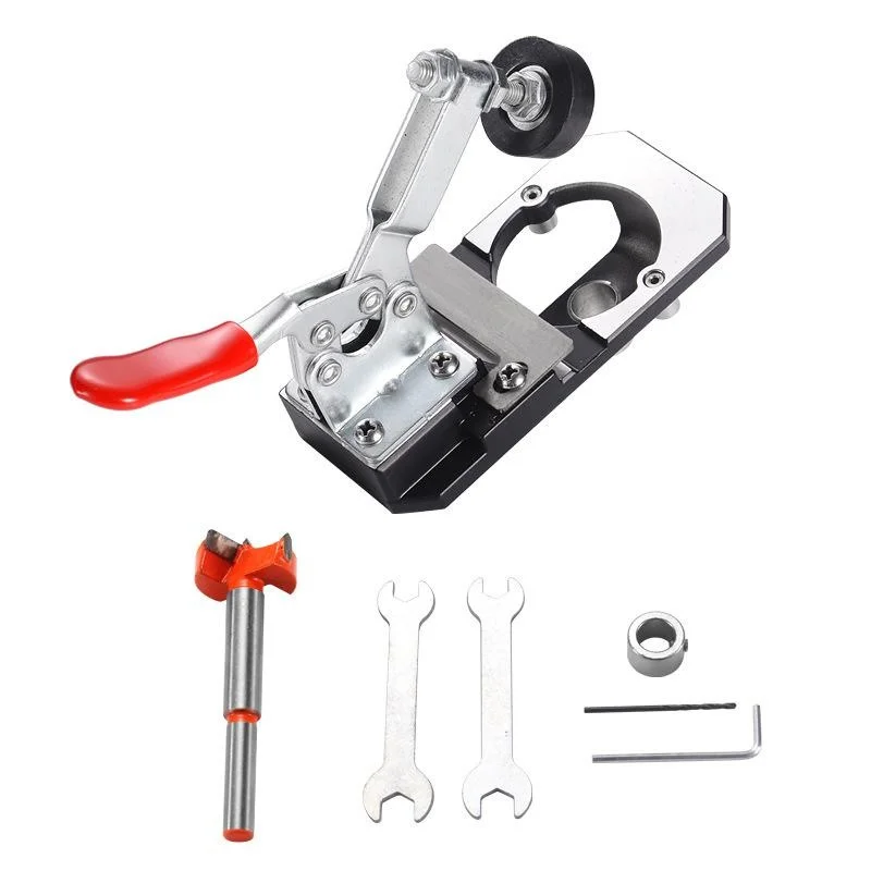 Woodworking Upgrade 35mm Concealed Hinge Jig Kit Hinge Boring Jig Drilling Guide Locator for Face Frame Cabinet Cupboard Tools