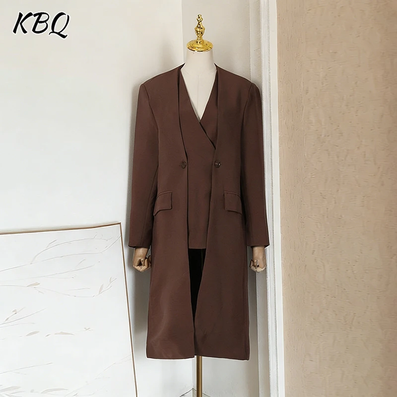 

Женский тренчкот KBQ Design Sense: приталенный, с отложным воротником, длинными рукавами, пуговицами, осенний, модный, элегантный.