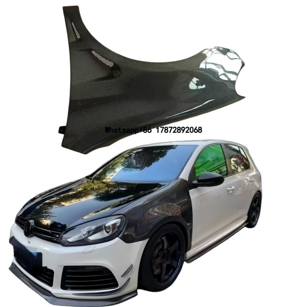 

Carbon Fiber Front Bumper Side Fenders Air Vent Grille Body Kit for Golf VI MK6 GTI R20 2009-2013