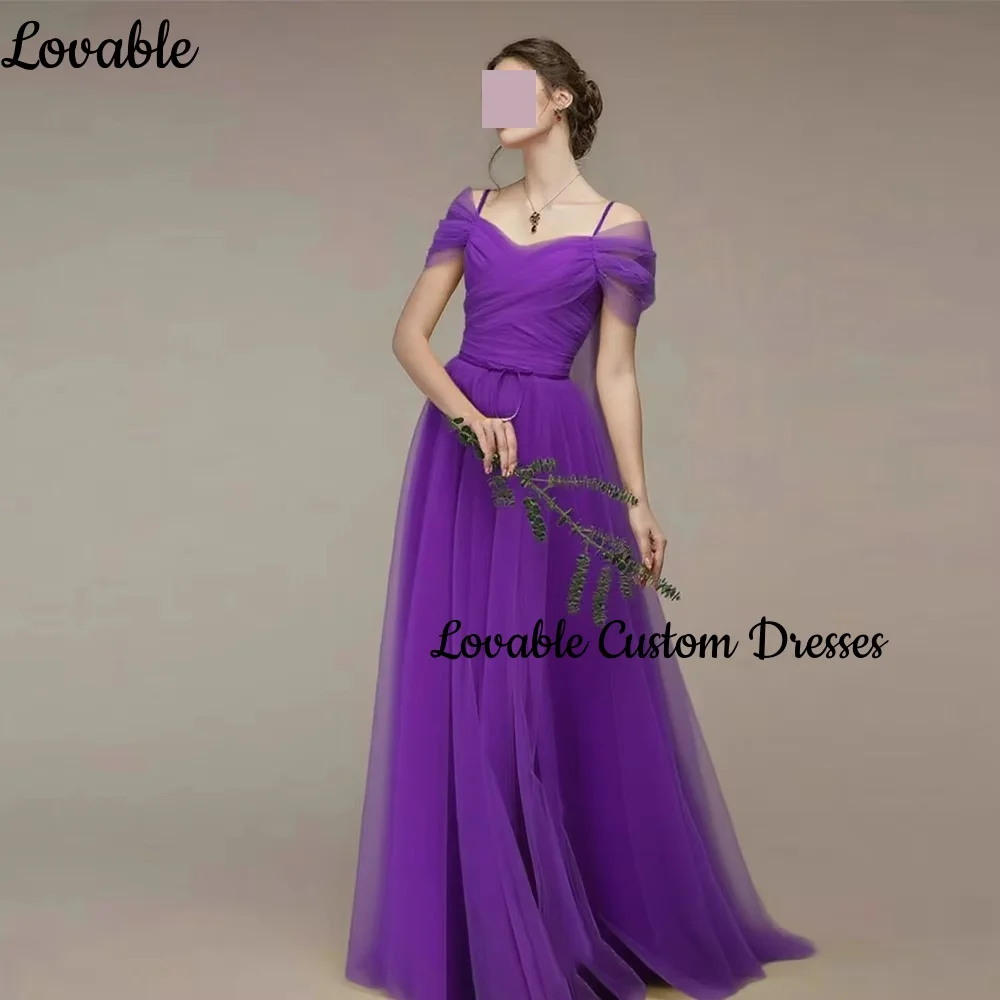 Robes de soirée personnalisées, ligne a, épaules dénudées, longueur au sol, pour femmes, élégantes, luxe, à volants, fermeture éclair, manches courtes