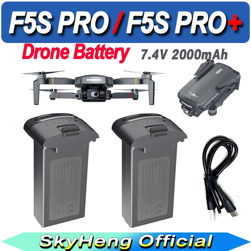 

Оригинальный аккумулятор для дрона SJRC F5S PRO PLUS 7,4 В 2000 мАч для F5S + Pro RC Quadcopter, запасной аккумулятор, аксессуары, запчасти