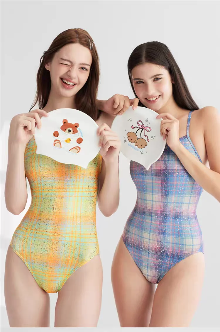 Lemango Professional Speed Suit Women's One-Piece Swimsuit Stripe  Competitive Swimming Costume Quick Dry High Elasti...