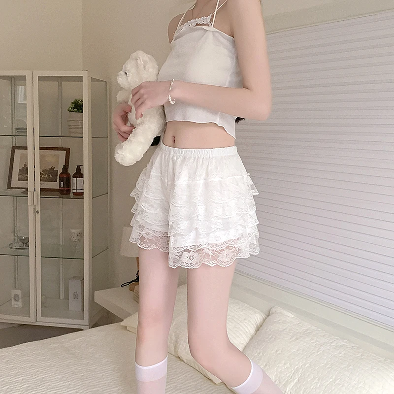 

Bottoms Trousers Lace Pants Loose Thin Invisible Leggings High Waist Women's Summer Base Layer Pants Elastic Waist Outerwear
