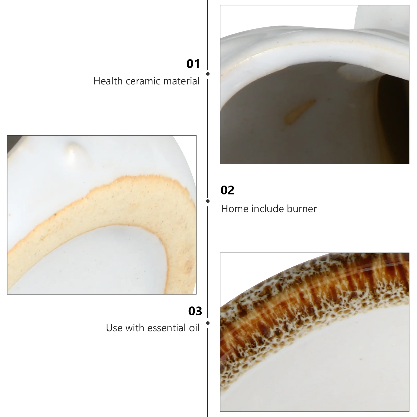 

Ceramic Incense Burner Furnace Small Delicate Handmade Design Home Office Spa Yoga Meditation Decoration