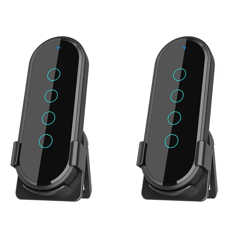 ABUL-2X Smart Home New 433Mhz 4 Key Ev1527 Coding Key Remote Control Switch Rf Transmitter Wireless Remote Control Black