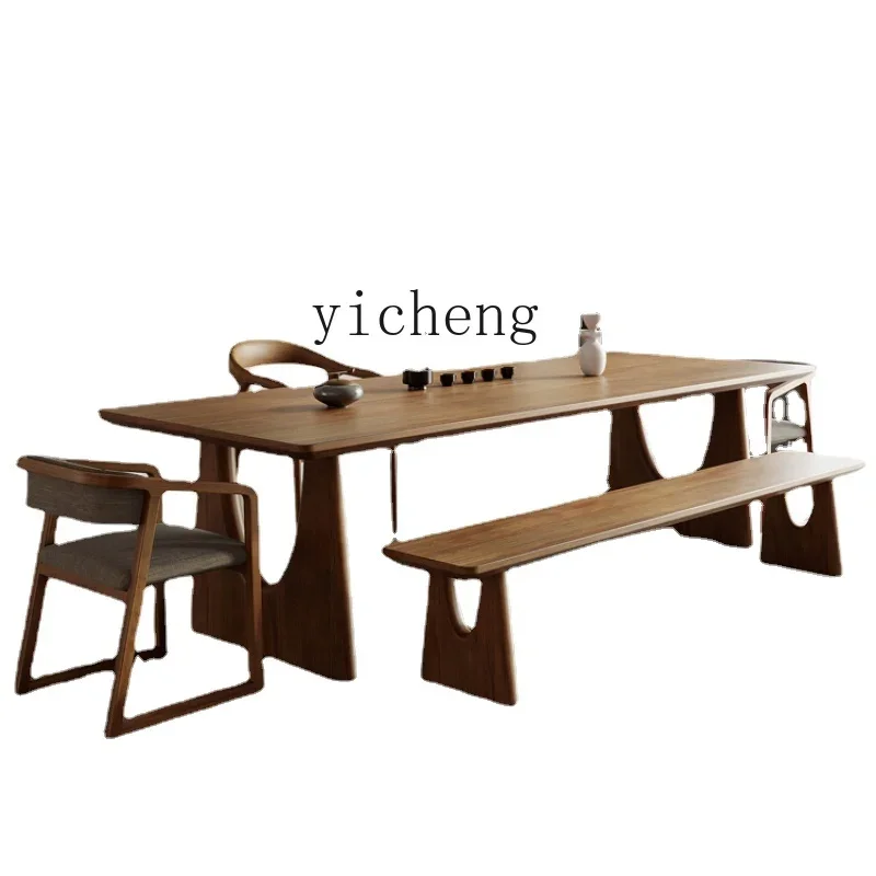 

Zf Solid Wood Table-Chair Set New Office Tea Making Table New Chinese Style Tea Table