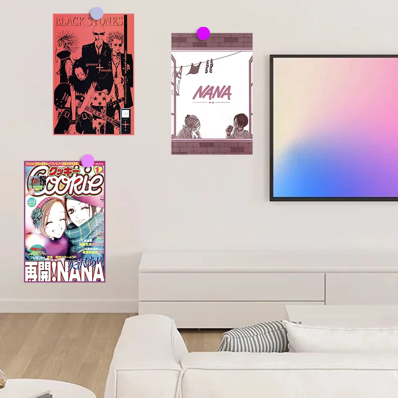 10 pezzi Hot Anime Nana Poster adesivo Harajuku Nostalgia regalo muro caffè laptop bagagli skateboard per soggiorno carta camera dei bambini