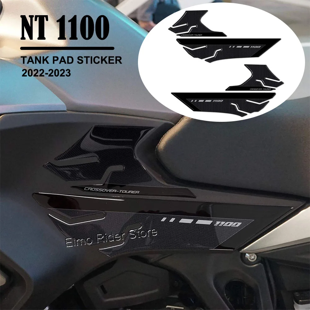 For HONDA NT1100 NT 1100 2022-2023 3D Resin Epoxy Sticker Motorcycle Side Tank Pad Anti Scratch Decal Non-slip Tank Pad