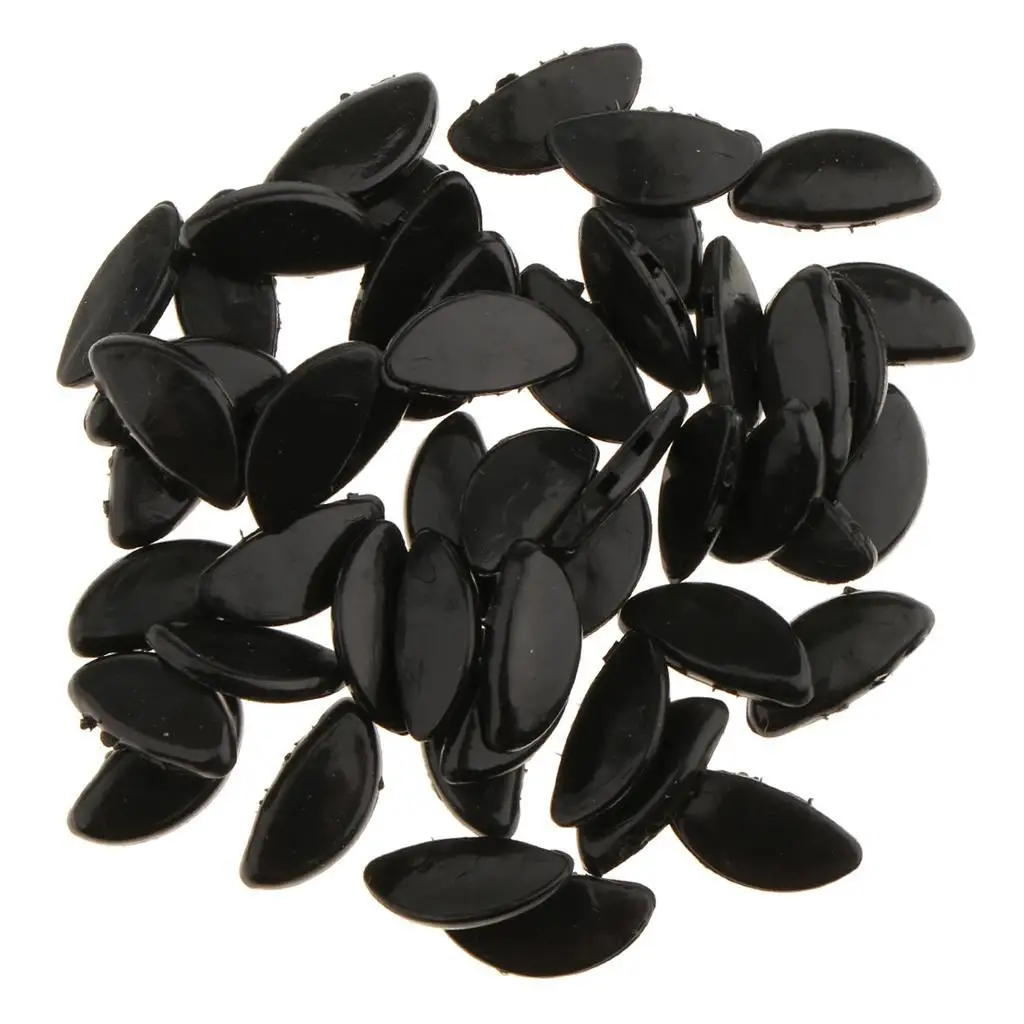 25 pairs Oval-Shaped Silicone Push In 15mm Nose Pads for Eyeglasses