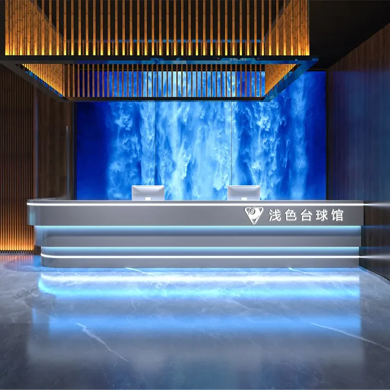 Modern Simple Reception Desk for KTV Bar Nightclub Hotel Beauty Counter Billiards Hall Front Desk Checkout Counter