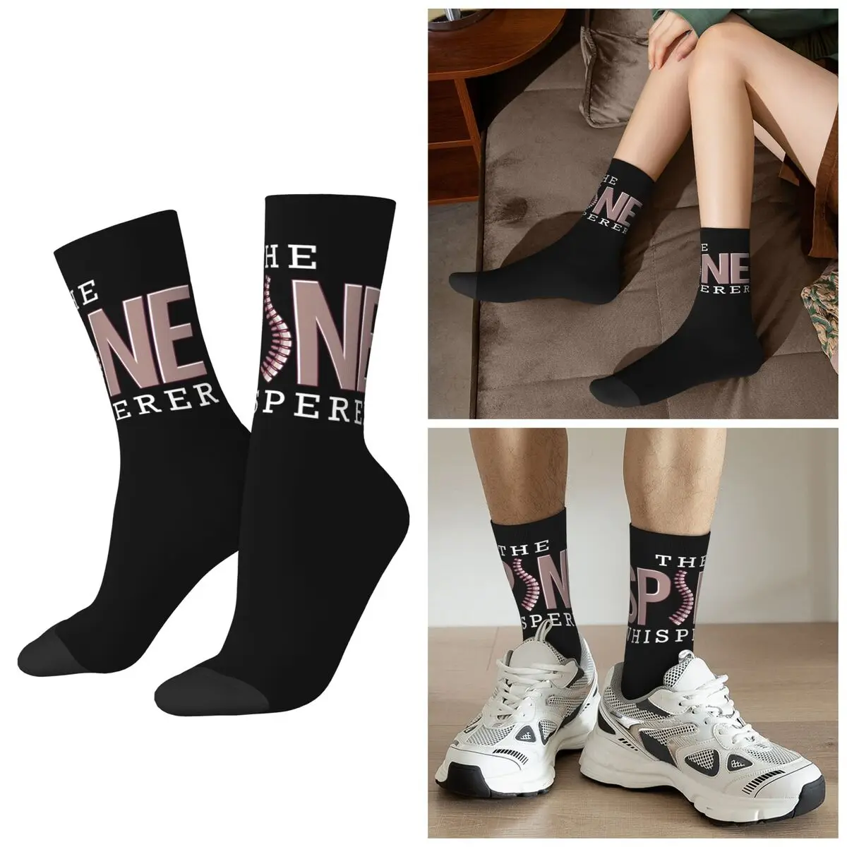 جميع المواسم العمود الفقري الهمس الجوارب Harajuku طاقم الجوارب امتصاص العرق جوارب للرجال النساء هدايا عيد الميلاد #1
