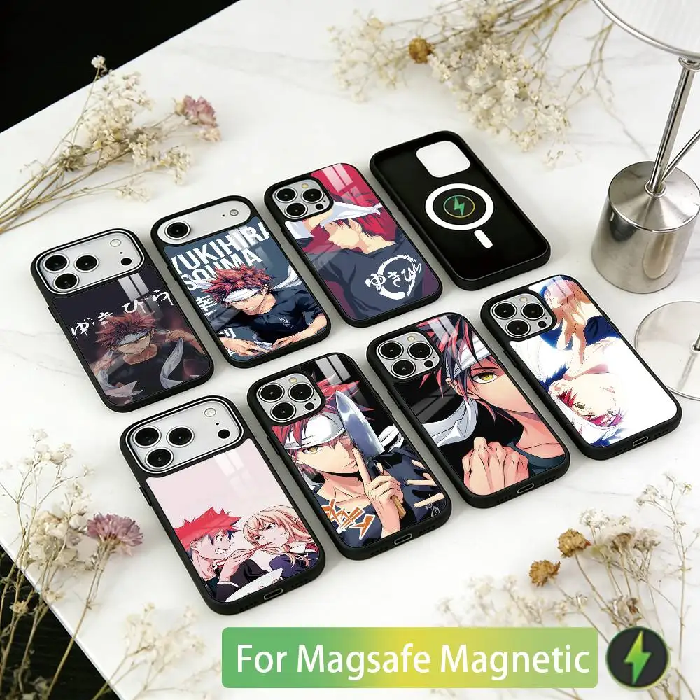 

Food Wars_ Soma Yukihira Phone Case For iPhone17,16,15,14,13,12,11 Plus,Pro Magnetic For Magsafe Wireless Charging