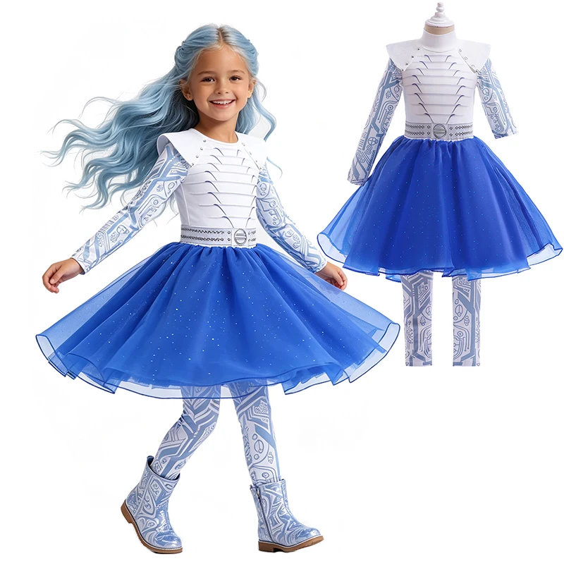 Zombies Vampires Kids Girls Cosplay Fancy Dress Halloween Cosplay School Performance Themed Party Carnival Children's Costume