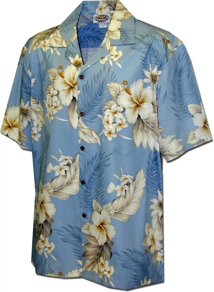 

Pacific Legend Plumeria Hibiscus-гавайские рубашки-AMAZON3162BLUEXL