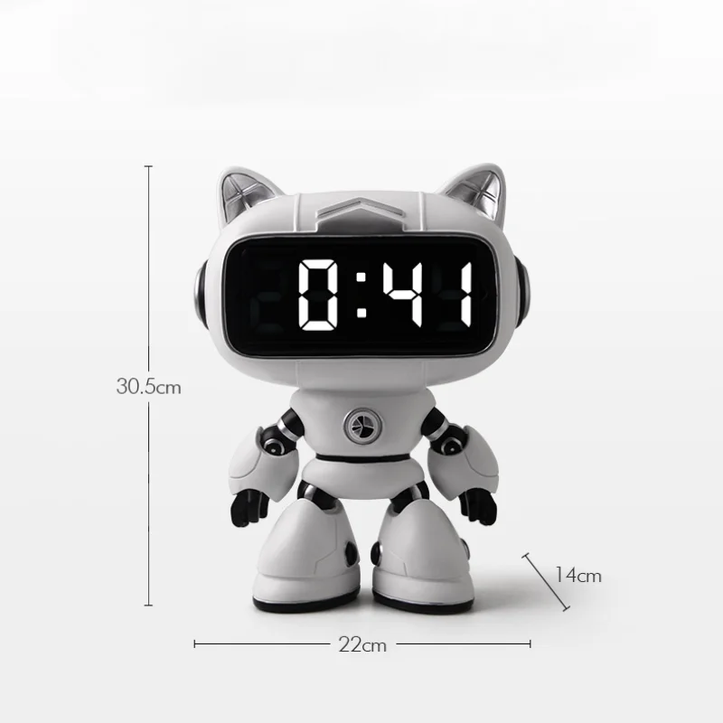 Robot Smart Digital Alarm Clock Table Decor robotics Clock LED Electronic Table Clock Bedroom Desktop Bedside Table Clock