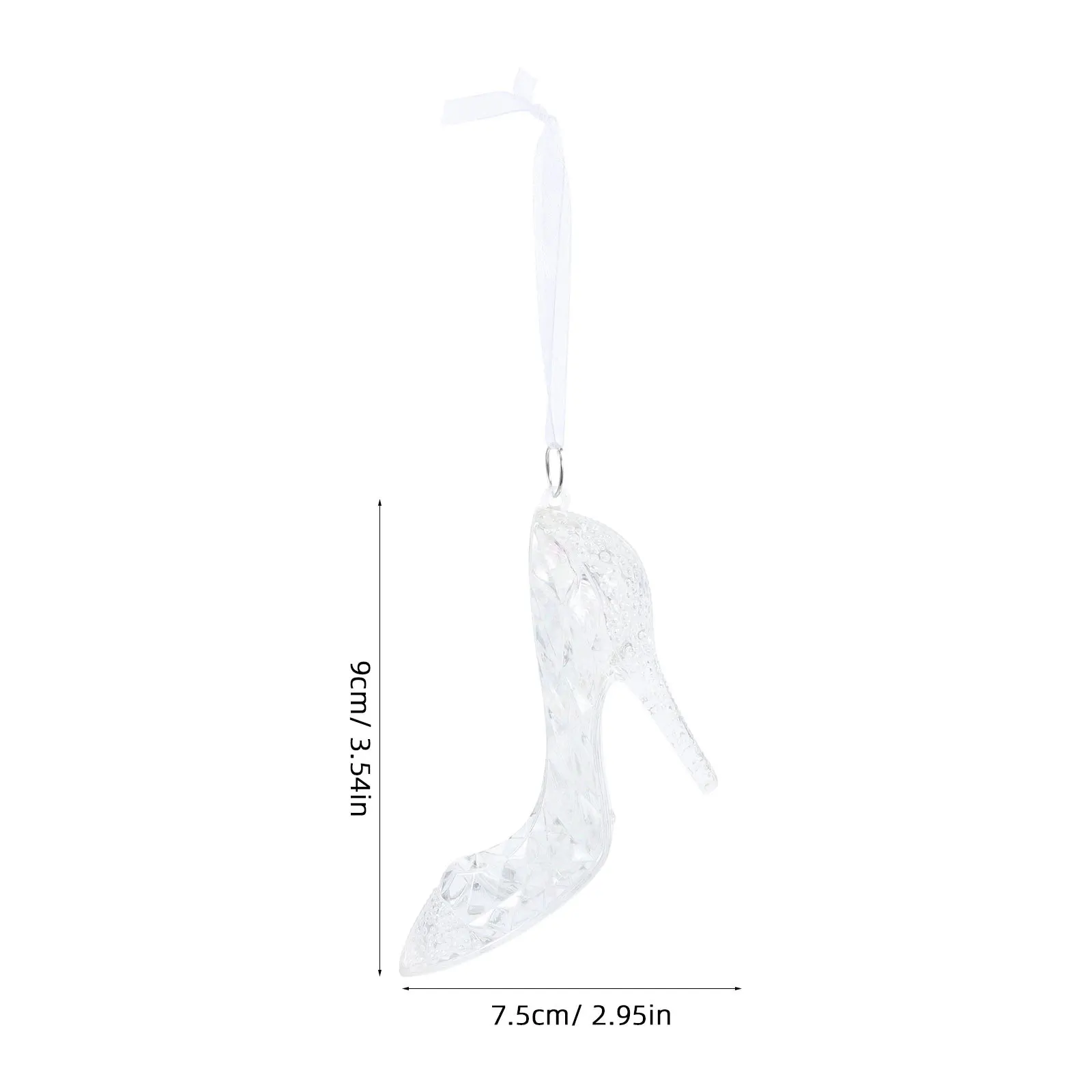 شجرة عيد الميلاد عالية الكعب شنقا زخرفة عيد الميلاد واضح قلادة الحلي حزب الديكور الحذاء #2