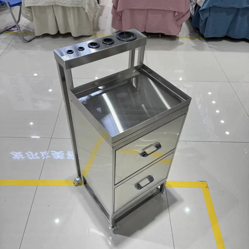 Barber Shop Stainless Steel Tool Cart Barber Shop Tool Cabinet Hair Salon Special Multifunctional Shelf Hair Cutting Cabinet
