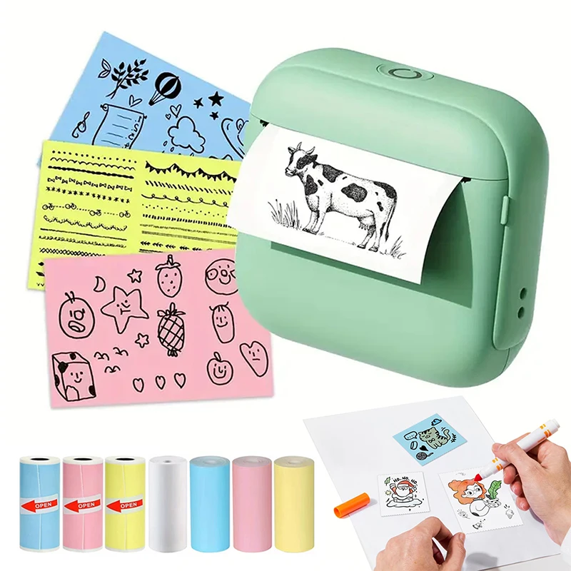 Mini impresora portátil X6, impresora térmica inalámbrica con Bluetooth para fotos, etiquetas, notas, impresión de listas, impresora de etiquetas adhesivas como regalo