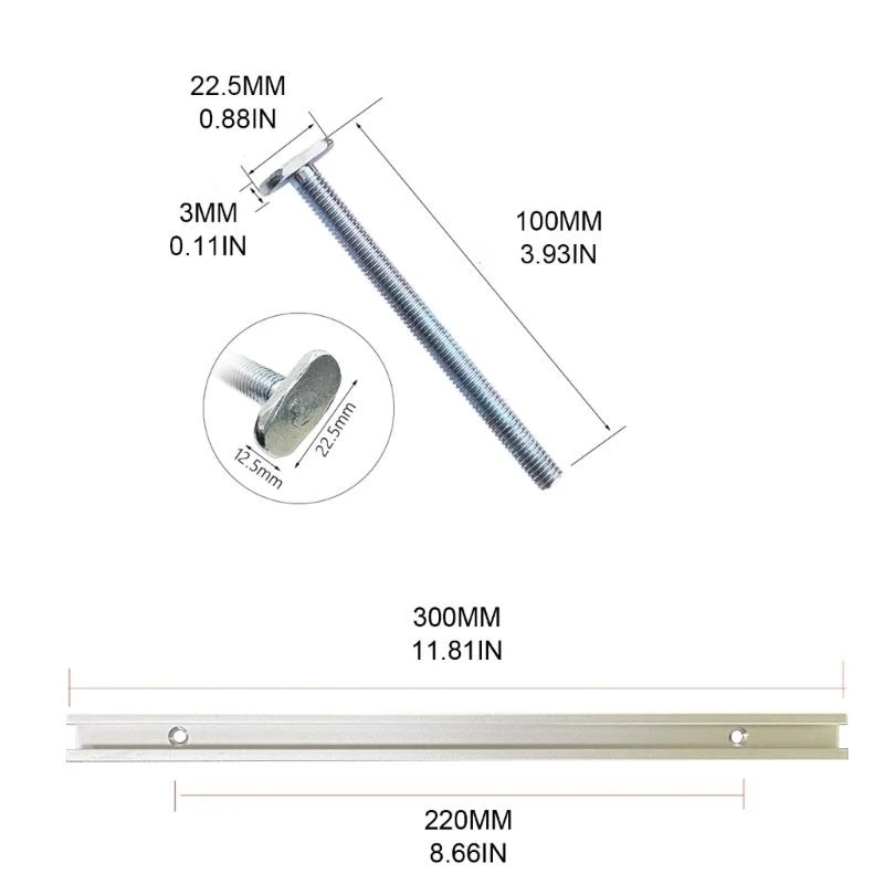

Универсальная Т-образная гусеничная прецизионная деревообрабатывающая 300 мм маленькая пресс-пластина с желобом