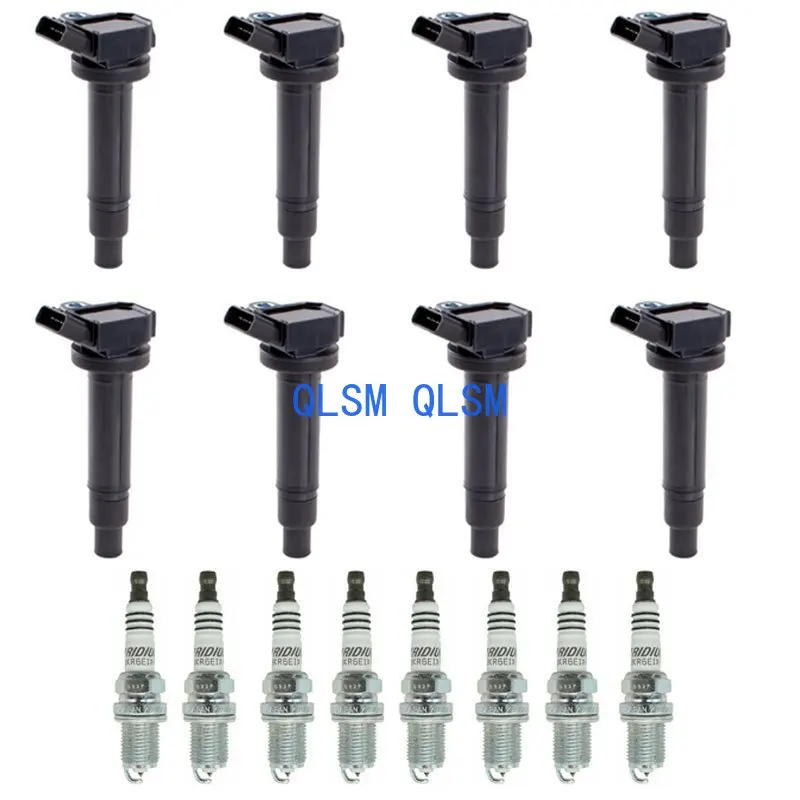 

8-Piece Ignition Coil and Spark Plug for Lexus GS430 LS430 Toyota Tundra Sequoia V8
