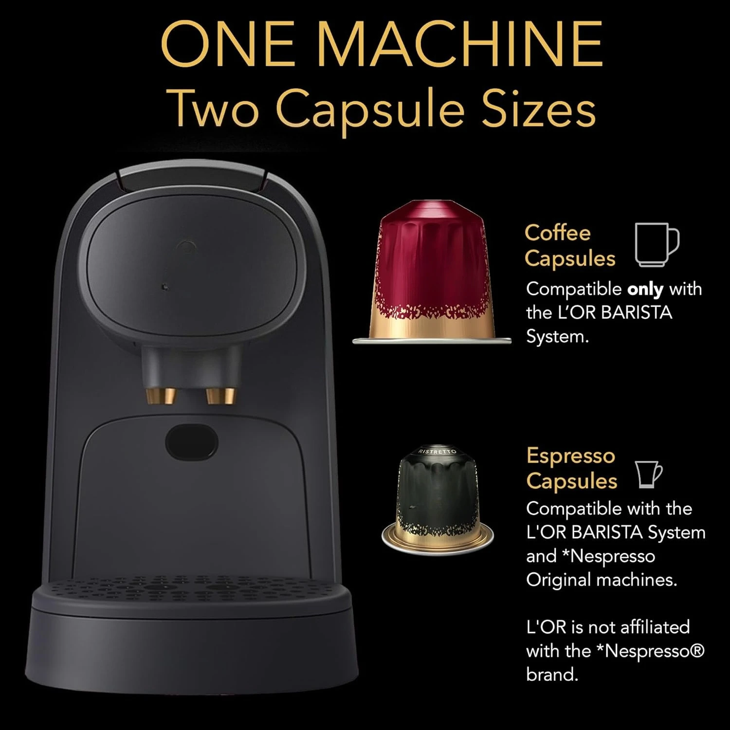 مجموعة ماكينة القهوة والإسبريسو من باريستا سيستم من فيليبس، أسود مطفي