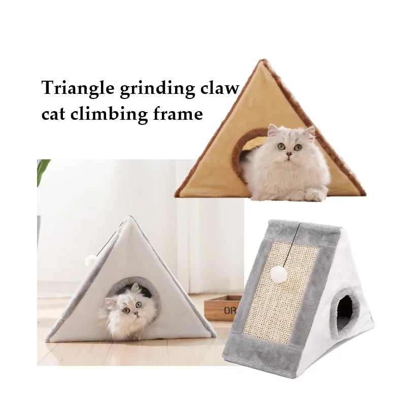 

Cats and Dogs Universal Pet Litter Cat Climbing Frame Triangle Cat Scratching Board Cat Sharpening Claw Sisal Toy Cat Litter