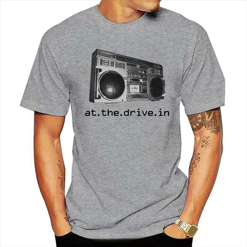 At The Drive In Boombox Packaged T-shirt NEW & OFFICIAL Summer Fashion High-Quality Printed Cotton O Neck Tee Shirts Round Neck