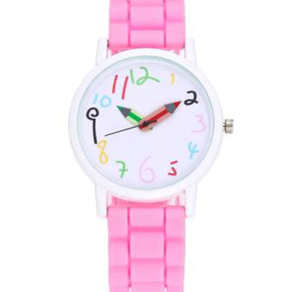 

1pc Kids Cartoon Digital Children Lovely For Children Pencil Child Watch Watch Wristband Timekeeping Gift Kids Watches