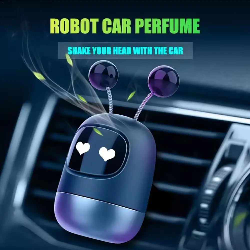 Robot Fragrance Car Air Vent Scent Aromatherapy Auto Air Outlet Perfume Long-lasting Fragrance Clip Diffuser Car Accessories